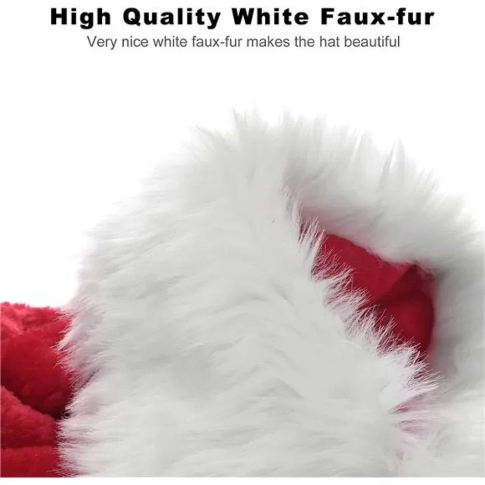Unisex-Adult's Santa Hat, Christmas Hat for Adults Women Men with Comfort Liner